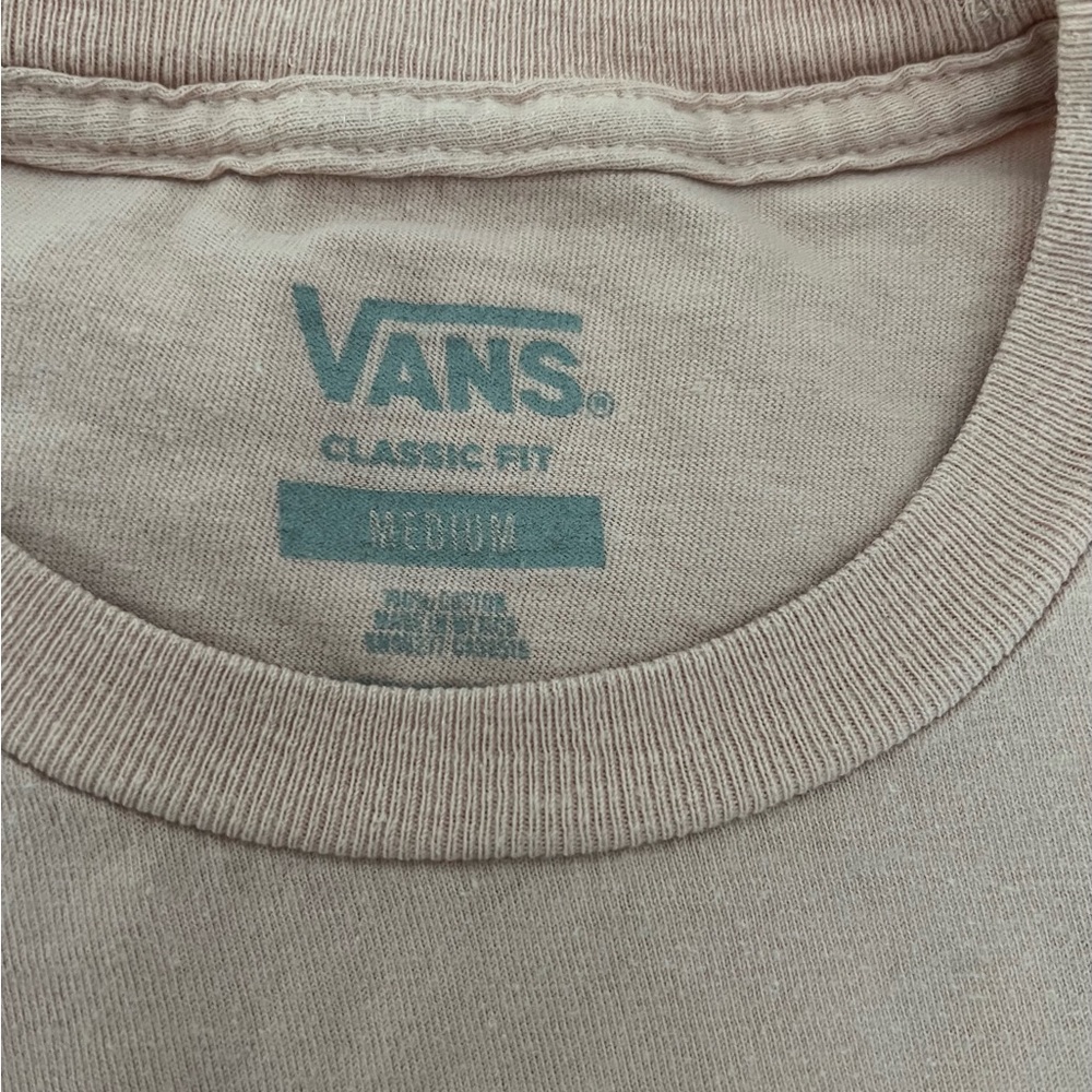 Vans Dusty Pink Short Sleeve Tee with White Checker Logo - Picture 4 of 4